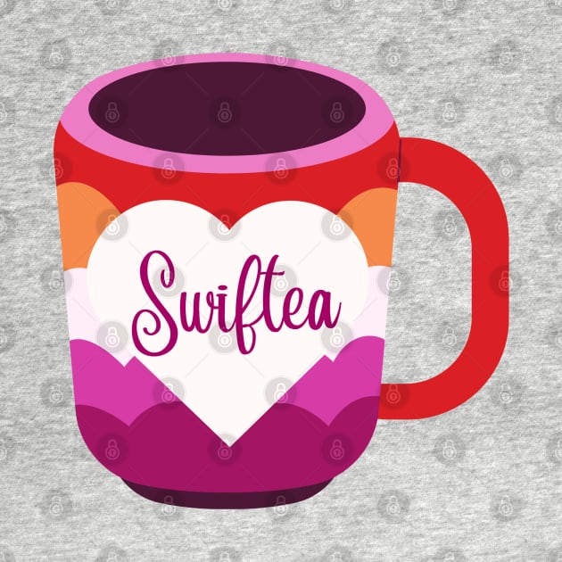 Swiftie Tea Cute Lesbian Pride Mug by Sapphic Swiftie 